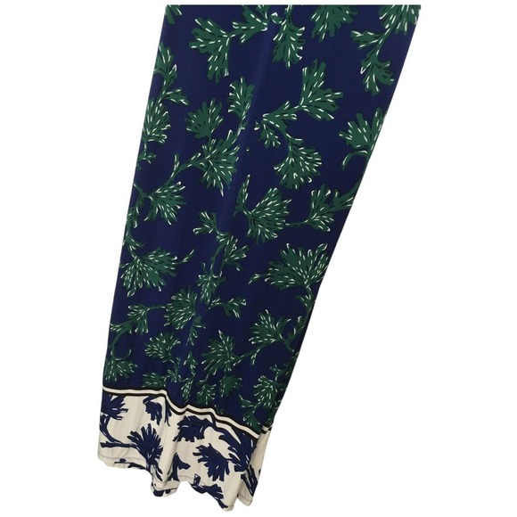 A Pea In The Pod Maternity Sleeveless Knot Front Leaf Stretch Maxi Dress Blue M - Picture 7 of 10